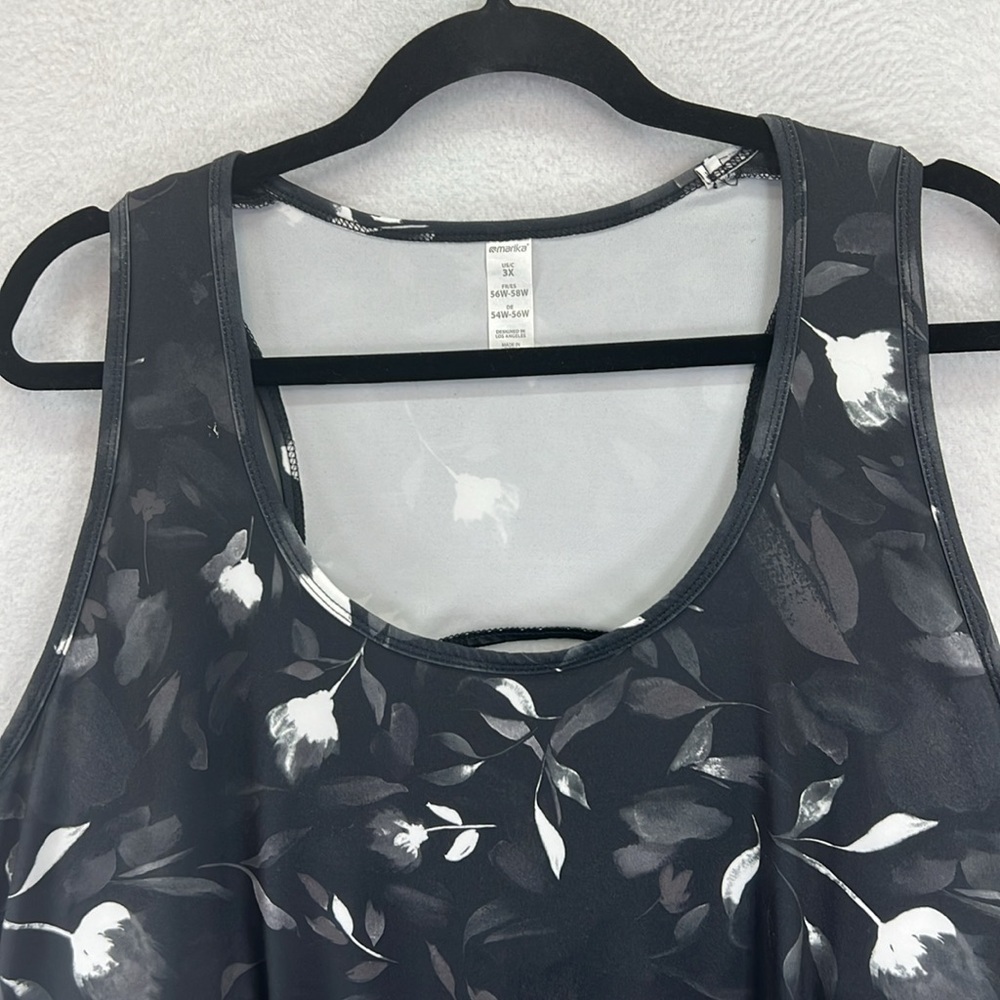 Marika Margo Active Dress Women’s 3X Black/Gray/White Pockets Poly/Spandex - Picture 3 of 11